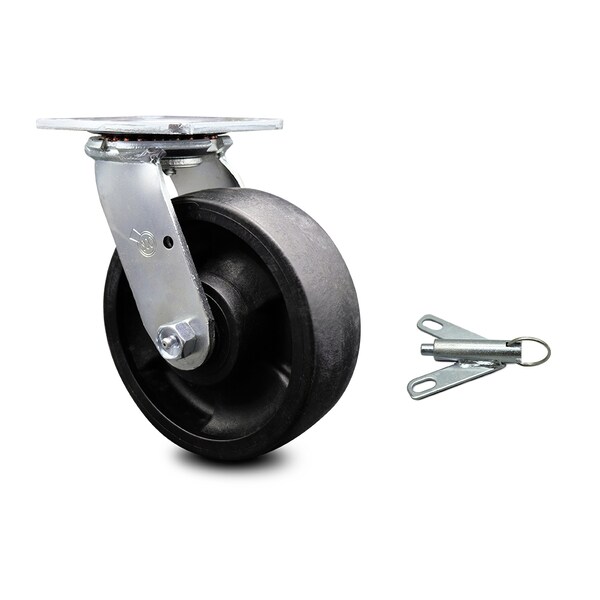 6 Inch Glass Filled Nylon Swivel Caster with Ball Bearing and Swivel Lock SCC